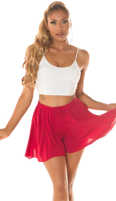 Trendy zomer hoge taille shorts bordeaux